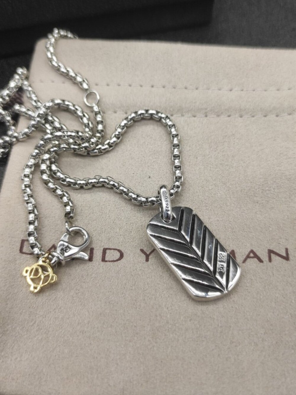 David Yurman 925 Silver Necklaces with Original Pouch